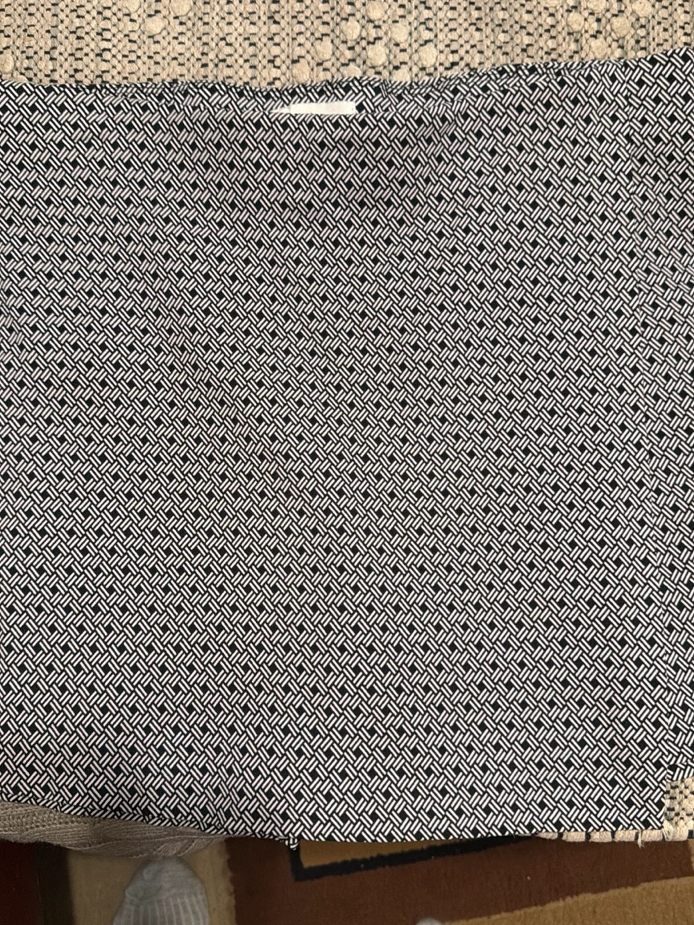Black and White Geometric Knit Skort